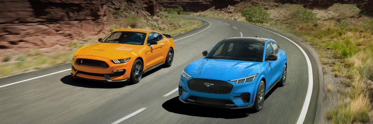 2022 Mustang Mach-E and Mustang GT